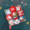 Party Decoration 1pc Christmas Candy Box Tree Ball Ornaments Tinplate Round Storage Jar Kids Gift