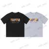 Men's T-Shirts Trapstar Rainbow Scarf Embroidery High Street Casual Cotton Crew Neck Short Sleeve T-shirt Shorts Capris Set Summer Fashion T230327