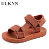 Sandals ULKNN Boys Sandals Kid Sandals Children Shoes Rubber School Shoes Breathable Open Toe Casual Boy Sandal W0327