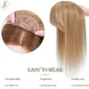 Syntetyczna Tess Women Topper 8,5x8,5 cm Klipsy Hair Toppers Naturalne włosy 100% ludzkie włosy dla kobiet klips do włosów we włosach 230327