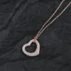 Nytt silver 18K guld smycken hänge lyx kärlek halsband diamanter designer kvinnor män par mode högsta kvalitet bröllopsfest tacksägelse dag valentin gåvor flicka