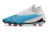 Mannen Voetbal Schoenen Phantom GX Elite DF Link FG Slip-on Vrouwen Jongens Hoge Laarzen Cleats Maat 39-45 MET DOOS