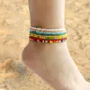 Cavigliere Bohemian Perline colorate Cavigliera da spiaggia per le donne Fatte a mano Fahsion Estate Oceano Moda Bracciale alla caviglia Gioielli per piedi