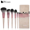 Makeup Tools Ducare Makeup Brushes 814 PC med Makeup Bag Cosmetic Makeup Brush Set for Foundation Blending Blush Eye Shadow Nylon Hair 230325