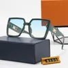Designer Zonnebrillen luxe ontwerpers letter zonnebrillen voor dames Hoogwaardige lenzenvloeistof Dames Heren Brillen Dames Zonnebrillen UV400 lens Unisex Met etui