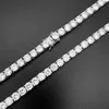 Ready to Ship Hot Selling Large Stock 925 Sterling Silver Diamond Tennis Necklace Bracelet Iced Moissanite Chain