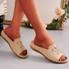 Sandalen Neue Mode Offene spitze frauen Sandalen Sommer 2023 Plattform Rutschfeste Sandalen Frau Keil Slip Auf Schuhe Schuhe Für frauen Z0325