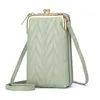 Evening Bags Korean Fashion Multifunctional Crossbody Shoulder Bag Zipper Pure Color Mini Purse Wallet Thread Mobile Phone