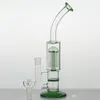 12 inch groene bong honingraat diffusie glazen bong rig dikke olieligingen roken waterpijp met kom