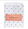 Present Wrap 50st/Lot Cake Bread Bag Polka Dot Fashion Plastic With Tear Food Packaging Tack Väskor