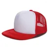 Bollmössor Anpassad reklamt tomt 5 Panelnätskum FLAT BRIM Snapback Caos Trucker Baseball