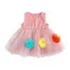 Mädchen Kleider Mode Kleinkind Baby Mädchen Pom Tüll Prinzessin Kleid Für Kinder Schöne Ärmellose Candy Farbe Sommerkleid Geburtstag