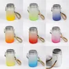 Sublimation Blanks Solar Powered Blank Mason Jars Lanterns Outdoor Waterproof Firefly Lights With Hangers For Regar Mou Dhsj5