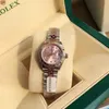 With box Classic Stainless Steel 31mm Sapphire Watch Women Lady Automatic Mechanical Diamond Rose Gold Shell Dial 2023