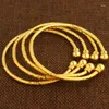 Bangle Adixyn 4pcs/Lot Fashion Dubai Gold Bareles for Men/Women Color Bracelets Ethiopian/African Jewelry