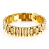 13mm Acier Inoxydable Réglage AAAAA CZ Zircon Lien Bracelet Hommes Femmes Hiphop Lourd Miami Or Argent Bracelet Vélo Strass Chaîne Bracelets Charme Bijoux