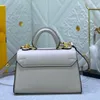 مصمم أكياس الكتف AALMA BB أعلى جودة POSTMAN LEATHER'S LEATHY HANDLACK COSMETAL CROSSBODY BAG حقيبة يد 20 سم