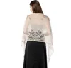 Women's Floral Lace Scarf Others Apparel Shawl with Tassels Soft Mesh Fringe Wraps for Wedding Evening Party Dresses Scarfs