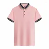 Polos maschile per le camicie da uomo business con maniche corte a maniche corte size S-4xl 0032