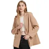 Abiti da donna Blazer Giacca blazer da donna autunno e primavera casual cappotto decorativo tasca doppiopetto tinta unita 230327