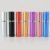 5 ml matt anodiserad bostad parfym flaskglas refilerbar parfym spray flaskor rese mini tom flaskprov injektionsflaskor kan anpassas logotyp