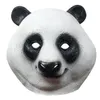 Party Masks Panda Mask Panda and The Little Mole Cartoon Masks Latex Full Face Headgear Bar Halloween Party Live Show Funny Props 230327