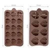 Bakningsformar älskar mögel silikon bakningstillbehör diy choklad godis mögel fudge cupcake dekorera leveranser bakverktyg kakor formar 230327