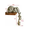 3PCSSet schattige olifantenfigines met babyhars ambachten woninginrichting geschenk Lucky Standue woonkamer decoraties 230327