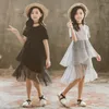 Flickklänningar 2023 Girls Summer Teen klänning Princess Plaid för barn ärmlösa Vestidos kläder 6 8 9 10 12 14 år