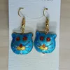 Cloisonne vintage Cute Cat Charms Orecchini Gioielli all'ingrosso femminile Accessori Accessori tradizionali Orecchini per animali a smaltimento Handcraft Regali di 10 coppie/lotto