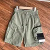 Mens Shorts Stones Island Designers Lastbyxor Badge Patches Summer Sweatpants Sports Trouser 2023SS Big Pocket Overalls Byxor Zippper5