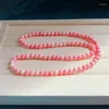 Braccialetti con ciondoli Perline di conchiglia naturale rosa Bracciale a tre strati per donne Meditazione Preghiera Buddismo Collana Maglione Catena Gioielli per feste