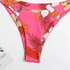 Damenbadebekleidung Bandeau-Schwimmanzug für Frauen 2023 Micro-Bikini Brasilianischer Badeanzug Blumenbade Biquinis Maillot de Bain Femme