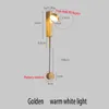 Wall Lamp LED Knob Switc Modern Minimalist Indoor 9W Light Surface Mounted Bedside Sconce Black Golden Aisle Lighting