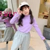 T-shirts Autumn Girls Boys Casual Soft Long Sleeve T-shirt Baby Kids Children Pullover Tee 230327