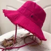 Visitor Straw Designer Beach Bob Summer Fashion Cap Frayed Hats Bob Hat Bucket Women Designer for Wide Brim Cap Woman Summer Bucket Hat Sunshade for Outdoor