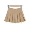 Skirts Summer High Waisted Skirts Womens Sexy Mini Skirts with Shorts Vintage Pleated Skirt White Korean Tennis Skirts Black Khaki 230327