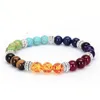 Beaded 7 Chakra Crystal Stone Beads Bracelets Bangles For Women Men Healing Pray Mala Elastic Yoga Bracelet Jewelry Gifts Drop Delive Dh2Op