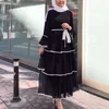 Ethnische Kleidung MD Muslimische islamische Frauen Dubai Abaya Rüschenkleid Mode Damen Maxikleider Marokkanischer Kaftan Türkische Pakistanische Kleider