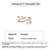 Band Rings Luxury Gold Color Pearl Zircon Rings for Woman Copper Vintage Sexy Open Ring Party Joint Ring Fashion Elegant Jewelry Gifts Z0327