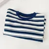 T-shirts barn skjortor randiga barn tees långa ärm toppar för pojkar skol flickor blus toddar tees baby outfits kläder 1-8 år 230327