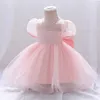 Robes de fille Enfant Baptême Blanc 1er Anniversaire Robe Pour Bébé Fille Vêtements Dentelle Princesse Robes Dentelle Robe De Soirée Manches Bouffantes Costume