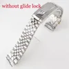 Bracelets de montre 20mm Oyster Jubilee Style Bracelet Bracelet en acier inoxydable 904L Bracelet pièces de rechange brossé poli Glide Lock System3287