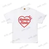 Męskie koszulki Made Made Flocked Love Slub Bawełniane krótkie koszulki męskie i damskie T-shirt mody T230327