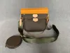 Designerväskor Gammal blomma Brun Tre-i-en-axelväska Sjufärgad axelrem Clutch Combo Präglad Mode Lyx MULTI POCHETTE Messenger Bag-väska för kvinnor