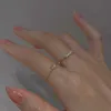 Band Rings Nouvelle mode tissage cristal en forme de coeur mignon bande de mariage anneaux pour les femmes couleur or fiançailles femme fête anneau cadeau bijoux Z0327