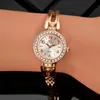 Armbandsur Stylish Design Ladies Wrist Watches Gold Watch Women Crystal Diamond rostfritt stål Klocka Kvinnarmband