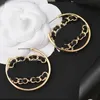 Marque de luxe Designer Dangle Boucles d'oreilles Big Hoop Boucles d'oreilles Anneau Rond Femelle Boucles D'oreilles Grand Cercle Boucle D'oreille Huggies Personnalité Bijoux De Mode Cadeaux