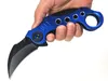 Outdoor Camping Karambit Knife Stainless Steel Folding Blade Knives Aluminium Alloy Handle Pocket Tactical EDC Tool Cutter