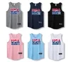 DIY T-shirt Löst män som kör Vest 2023 Utomhus Street Basketball Gym STEVELESS Letter Print Shirt Snabbt Dry Fitness Bodybuilding Tank Tops Y2303